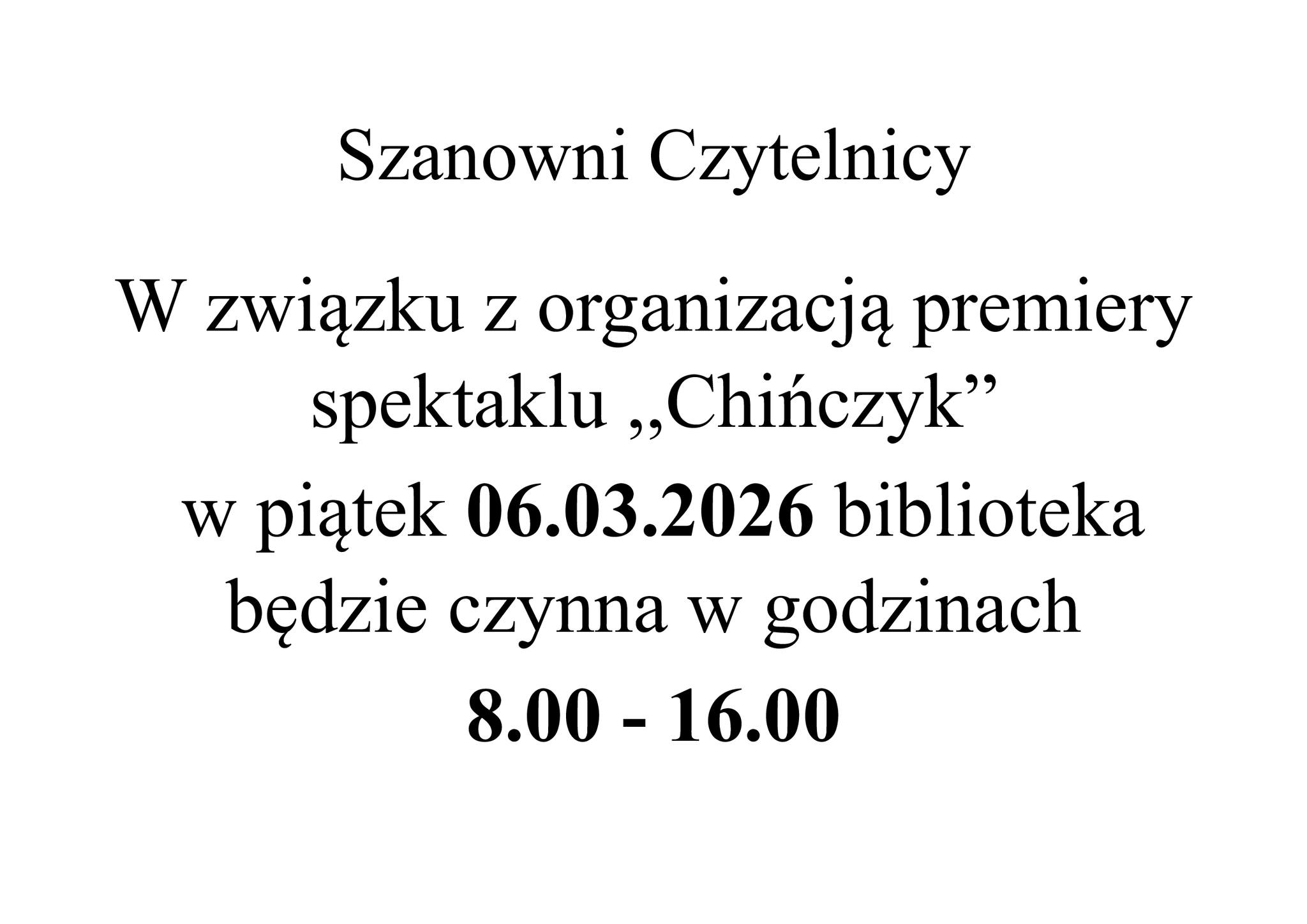 Szanowni Czytelnicy – zdjęcie 1