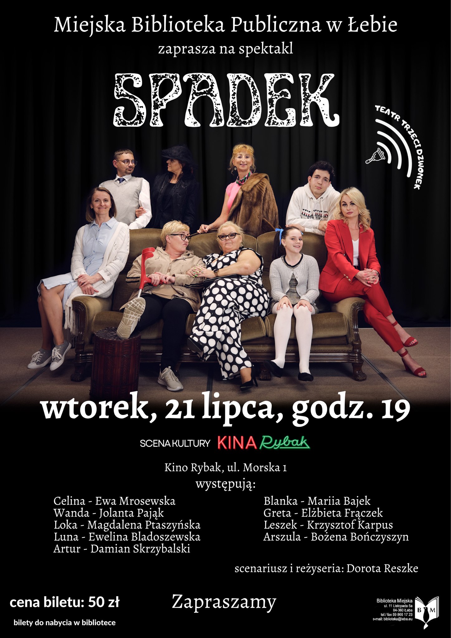 Już dziś w Kinie Rybak (ul. Morska 1) o godz. 19, odbędzie się spektakl „Spadek” w wykonaniu aktorów i… – zdjęcie 1