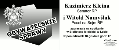 Plakat - Obywatelskie Sprawy