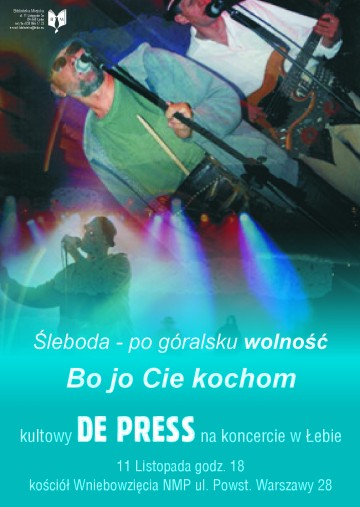 Koncert De Press - plakat