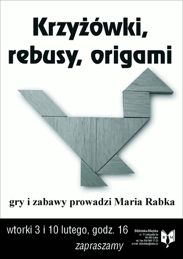 Krzyżówki, rebusy, origami