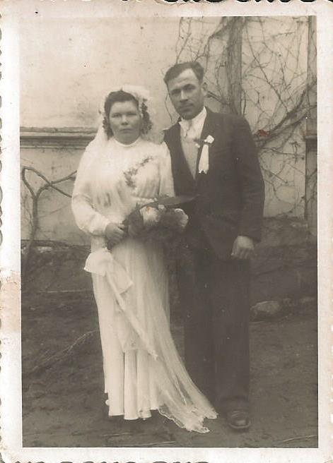 Stowięcino, 1950 rok, ślub Leokadii i Józefa Szotów