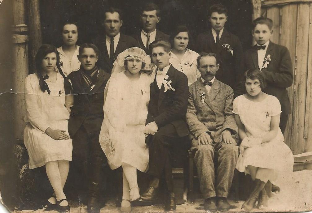 Ślub Honoraty i Marcina Łosiów w Kostopolu, luty 1927